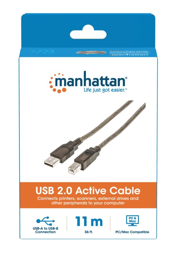 Prolunga Attiva USB-A USB-B Hi-Speed USB 2.0 11m - immagine 2