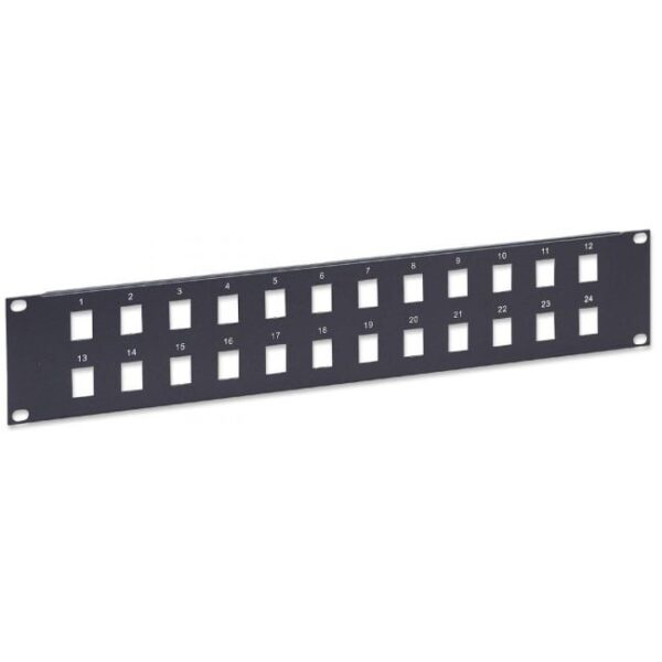 Pannello Patch Modulare 24 posti 2 HE Nero - immagine 2