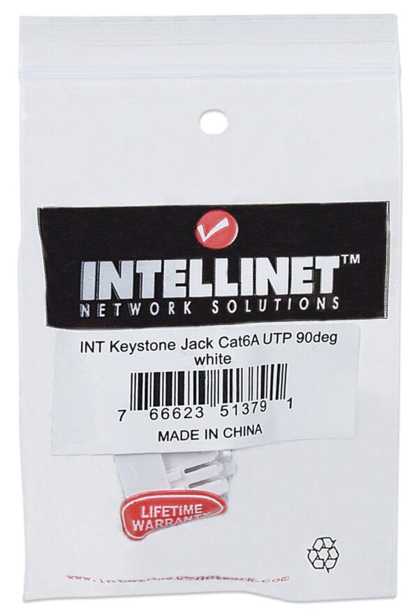 Frutto Keystone RJ45 Cat6A UTP 10 Gigabit Bianco - immagine 2