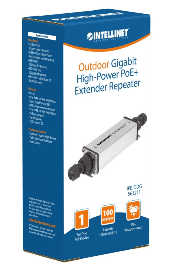 Extender Repeater PoE+ Gigabit High-Power per Esterno - immagine 2