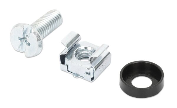 Kit Set 100 Viti, 100 Dadi e 100 Rondelle per Montaggio Rack Silver - immagine 2
