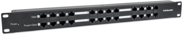 Pannello Patch 12 Porte PoE Passivo con Alimentatore - immagine 2