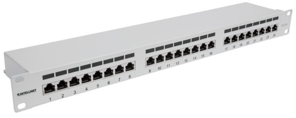 Pannello Patch FTP 24 porte 19'' Cat6a Grigio - immagine 2