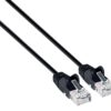 Cavo patch di rete Cat6 UTP Slim  1 m Nero - immagine 2