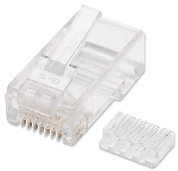 Plug Modulari RJ45 Cat5E con Slitta per Cavo Flessibile UTP - immagine 2