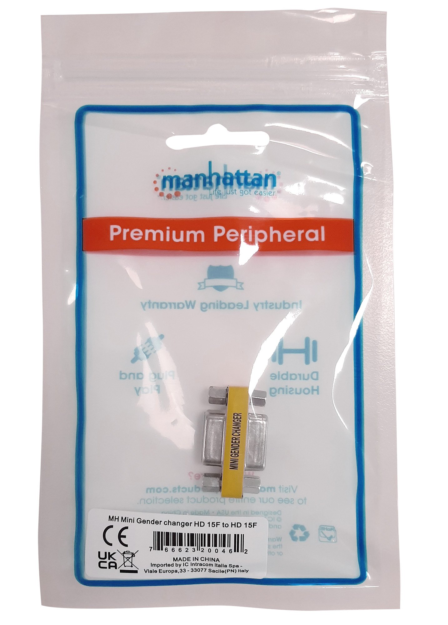 Mini Gender Changer VGA DB 15 poli HD F/F - immagine 2