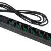 Multipresa 6 Posti da Rack 19'' Cavo 3 metri Spina Schuko Angolata 1U - immagine 2