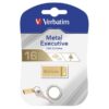 Mini Memoria USB 3.0 Verbatim con Portachiavi 16GB Oro - immagine 2
