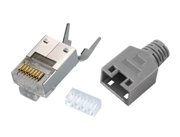 Plug per Cat. 5 e 6 STP con Guida e Copriconnettore - immagine 2