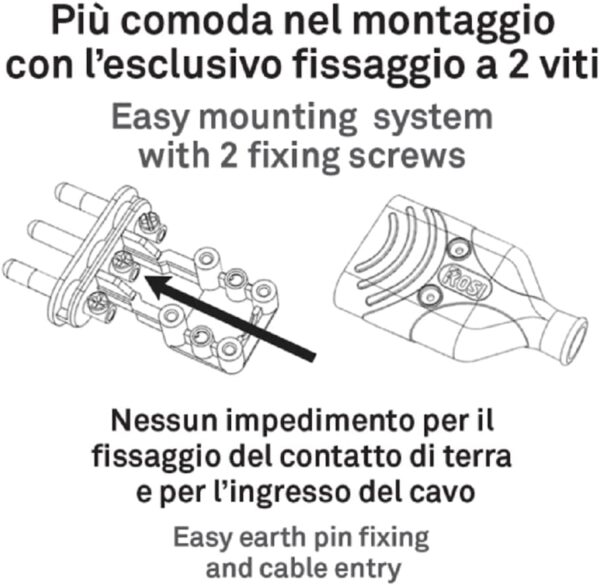 Presa Mobile in Gomma 10/16A 2P+T 250V Nero - immagine 2
