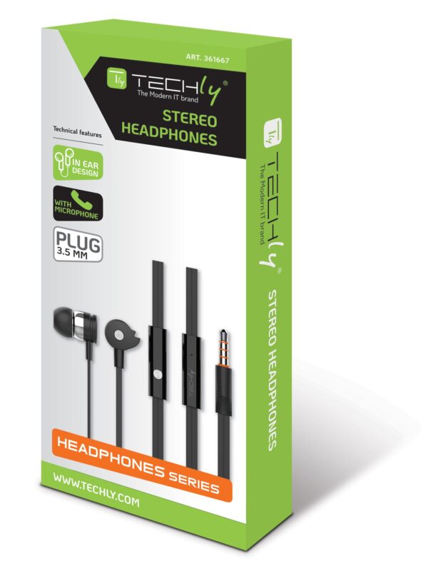 Auricolari Stereo In-Ear con microfono Neri - immagine 2