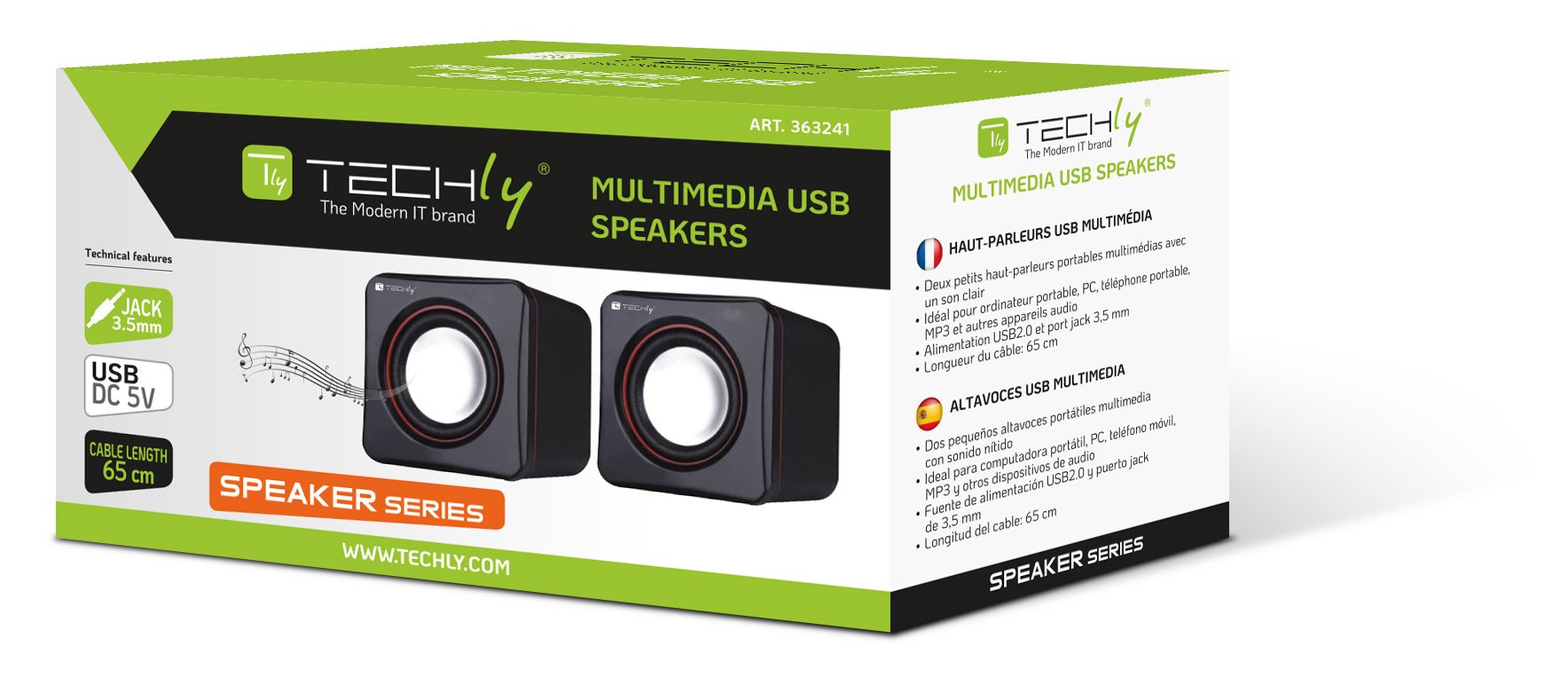 Set Altoparlanti Multimediali per Notebook e PC USB 2.0 e Jack 3,5 mm - immagine 2