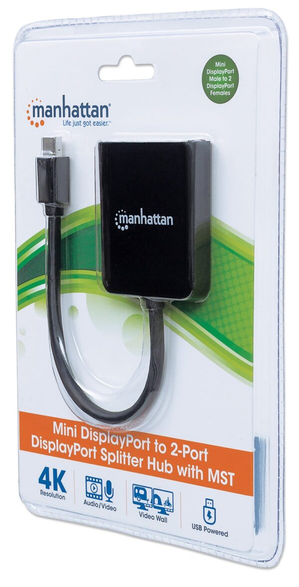 Splitter Hub Mini DisplayPort a 2 porte DisplayPort con MST - immagine 2