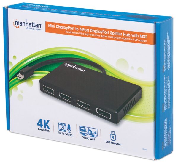 Splitter Hub Mini DisplayPort a 4 porte DisplayPort con MST - immagine 2