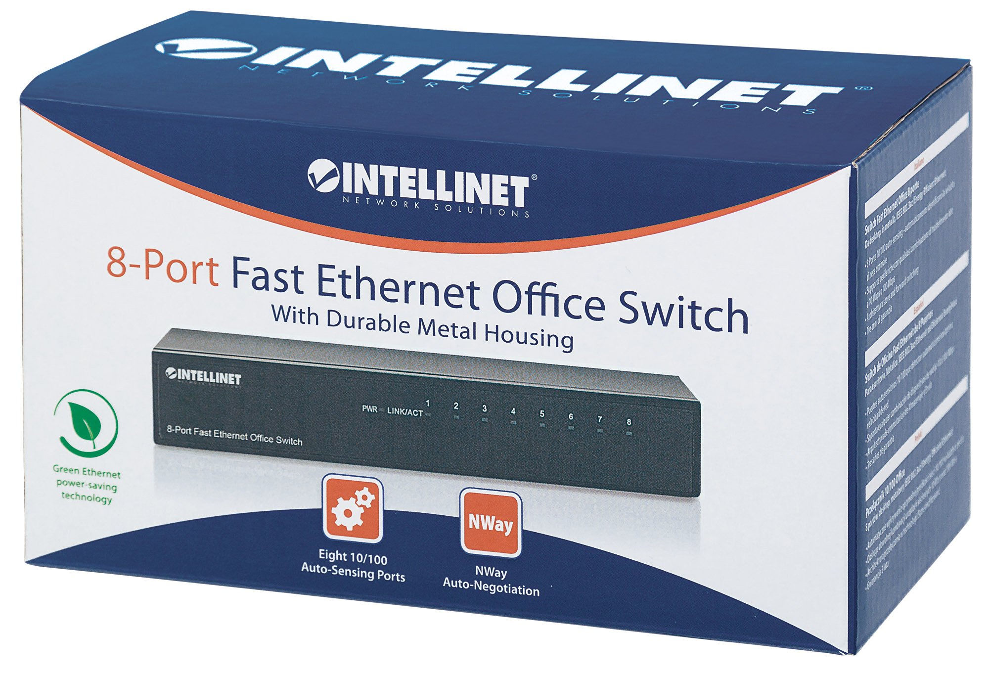 Switch Hub Ethernet 10/100Mbps 8 Porte Desktop in Metallo - immagine 2