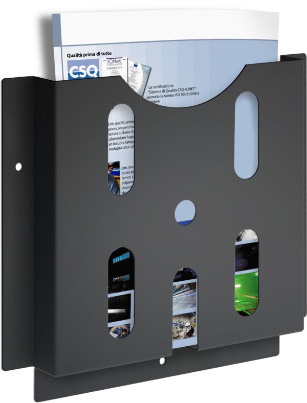 Tasca Porta Documenti per Armadi Rack Nero - immagine 2