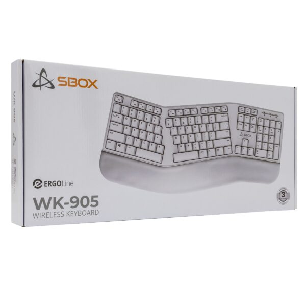 Tastiera Ergonomica Wireless 2,4 GHZ, WK-905 - immagine 2