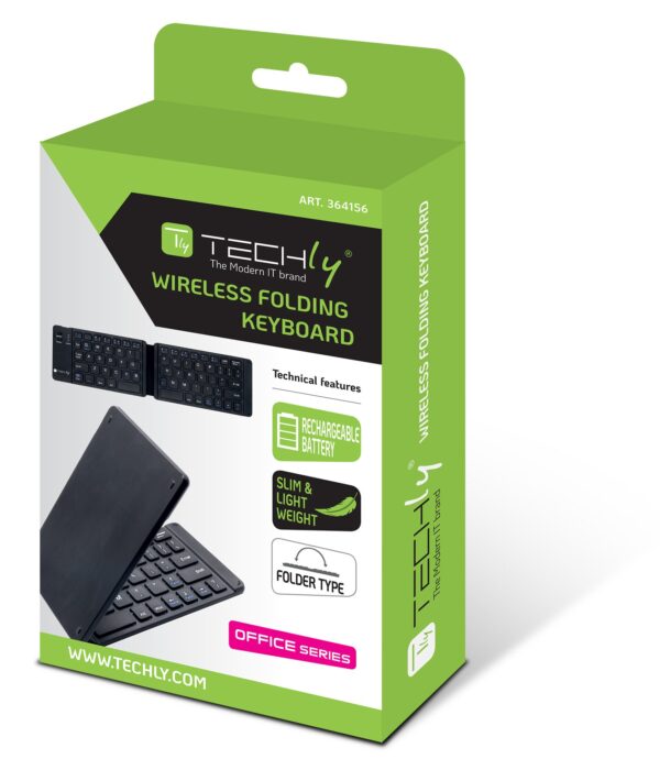 Tastiera Pieghevole Bluetooth USB per Tablet Smartphone - immagine 2