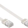 Cavo di Rete Patch Piatto in Rame Cat.6 UTP 2m Bianco - immagine 2