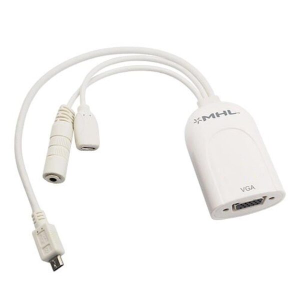 Adattatore MHL a VGA con audio per dispositivi mobili - immagine 2