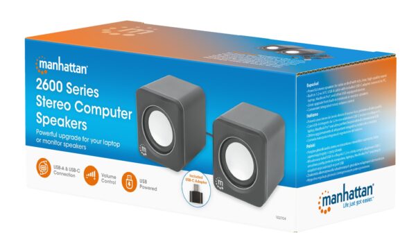 Mini Casse Acustiche per PC e Notebook USB-A USB-C™ - immagine 2
