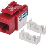 Frutto Keystone RJ45 Cat.6 UTP non schermato Rosso