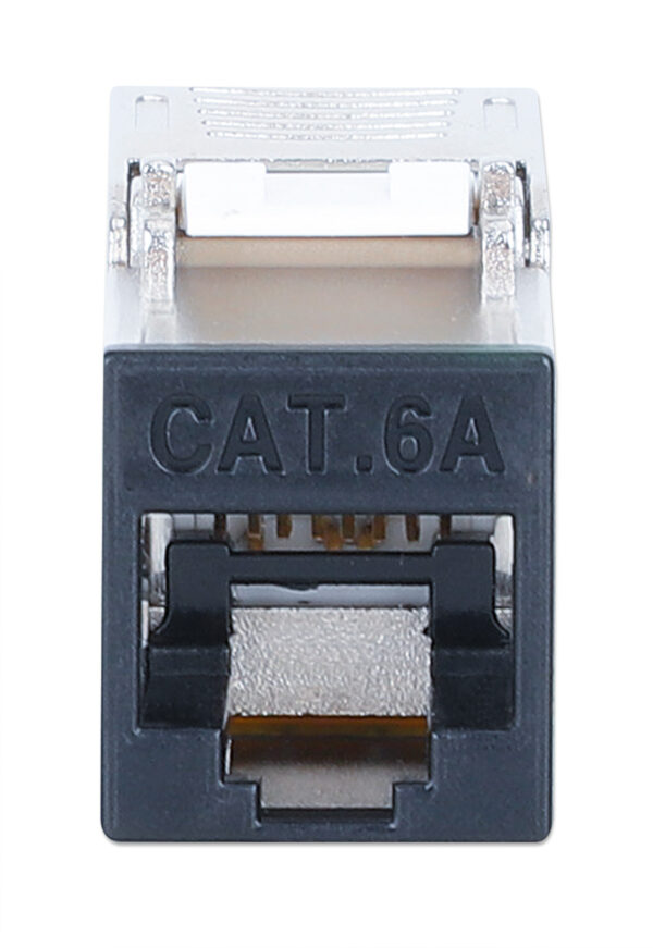 Frutto Keystone RJ45 Cat.6A 10G Slim STP Toolless Nero - immagine 3