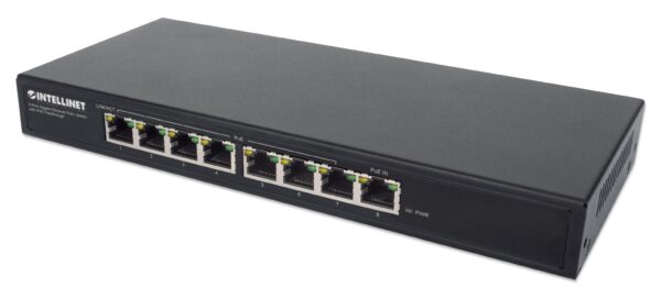 Switch PoE+ Gigabit Ethernet a 8 porte con passthrough PoE