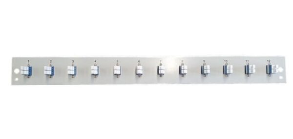 Pannello Frontale per Cassetto Ottico 1U 12 LC Duplex OS2 Grigio