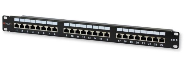 Pannello Patch STP 24 Posti RJ45 Cat.6 Techly