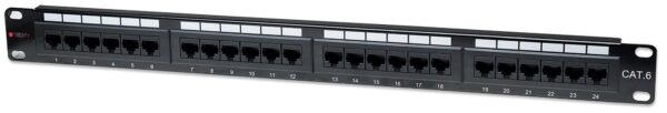 Pannello Patch UTP 24 Posti RJ45 Cat.6 Techly - immagine 3