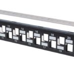 Pannello Patch Slim 1HE 24 Posti  Keystone Senza Frutti Nero