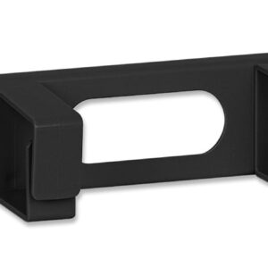 Pannello Passacavi 4 Anelli Corti 3 Fori 1U Nero