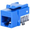 Frutto Keystone Slim Cat.6 per Cavo Rigido con Supporto Punch-Down 25 pz Blu