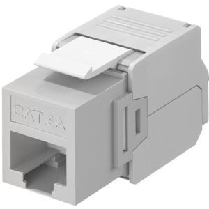 Frutto Keystone RJ45 Cat6A UTP 500MHz Grigio