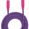 Cavo Audio con Guaina Intrecciata 1m Viola/Fucsia con Blister