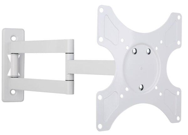 Supporto a Muro per TV LED LCD 19-37'' Inclinabile 3 Snodi Bianco