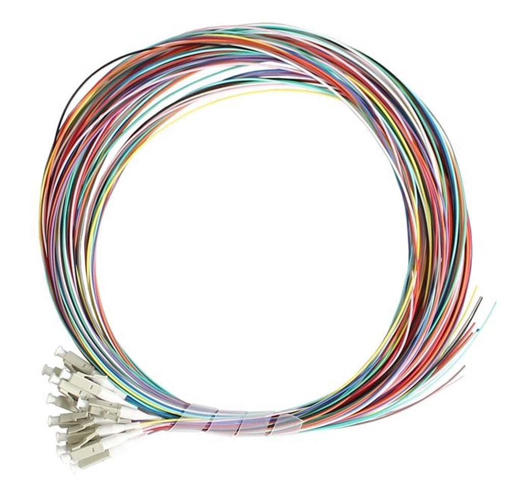 Set 12 Pigtail Fibra Ottica Multimodale OM3 LC 50/125 2 m