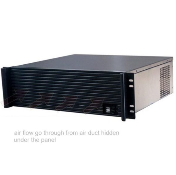 Chassis Industriale da Rack 19'' 3U Ultra Compatto Nero - immagine 2