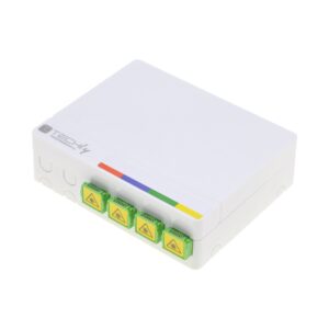Scatola di connessione indoor FTTH per 4 fibre SC-APC a muro o guida Din