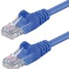 Cavo di rete Patch CCA Cat. 5e Blu UTP 1 mt