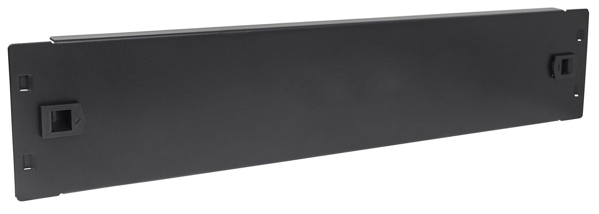 Pannello Cieco Toolless a Clip per Armadi Rack 19'' 2U Nero