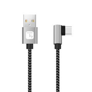 Cavo USB A Maschio 2.0 / USB-C™ Maschio Angolato 3A 0,5 m Alluminio