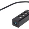 Hub USB 3.0/2.0 Combo 4 porte Nero