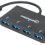 Hub USB-C™ 3.1 SuperSpeed 4 Porte USB-A 3.0 Femmina Nero