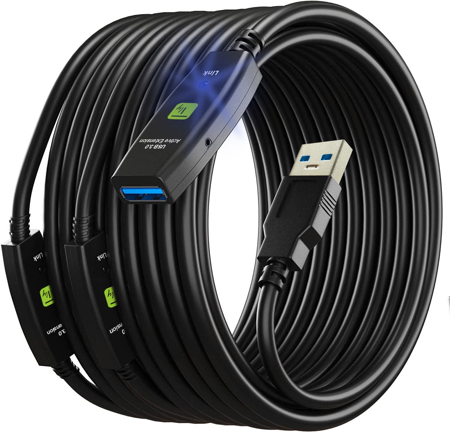 Cavo USB 3.0 Attivo Prolunga USB-A con 3 Amplificatori di Segnale 20m