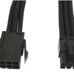 Cavo Prolunga PCI-E 6 Pin 30 cm con Guaina Nera