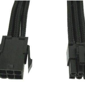 Cavo Prolunga PCI-E 6 Pin 30 cm con Guaina Nera