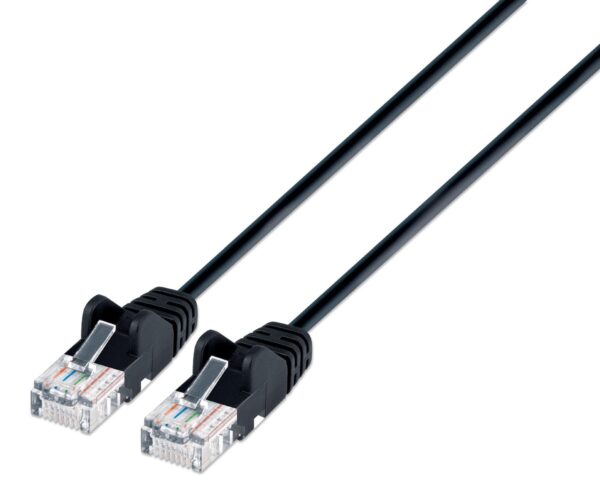 Cavo patch di rete Cat6 UTP Slim  0,5 m Nero