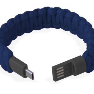 Bracciale Paracord con Micro USB Blu